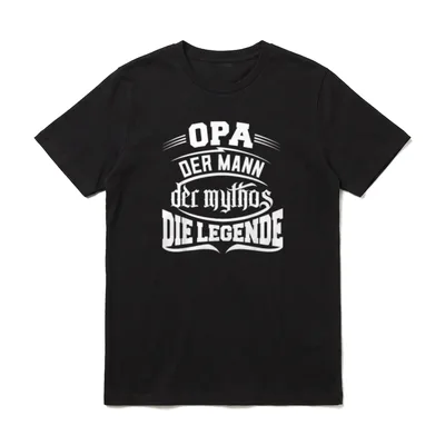 Opa der Mann T-Shirt – Klassisches T-Shirt in Schwarz