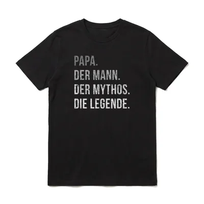 Papa Der Mann Papa Legende & Held T-Shirt – Klassisches T-Shirt in Schwarz