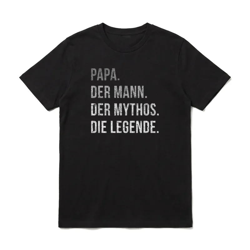 Papa Der Mann Papa Legende & Held T-Shirt – Klassisches T-Shirt in Schwarz