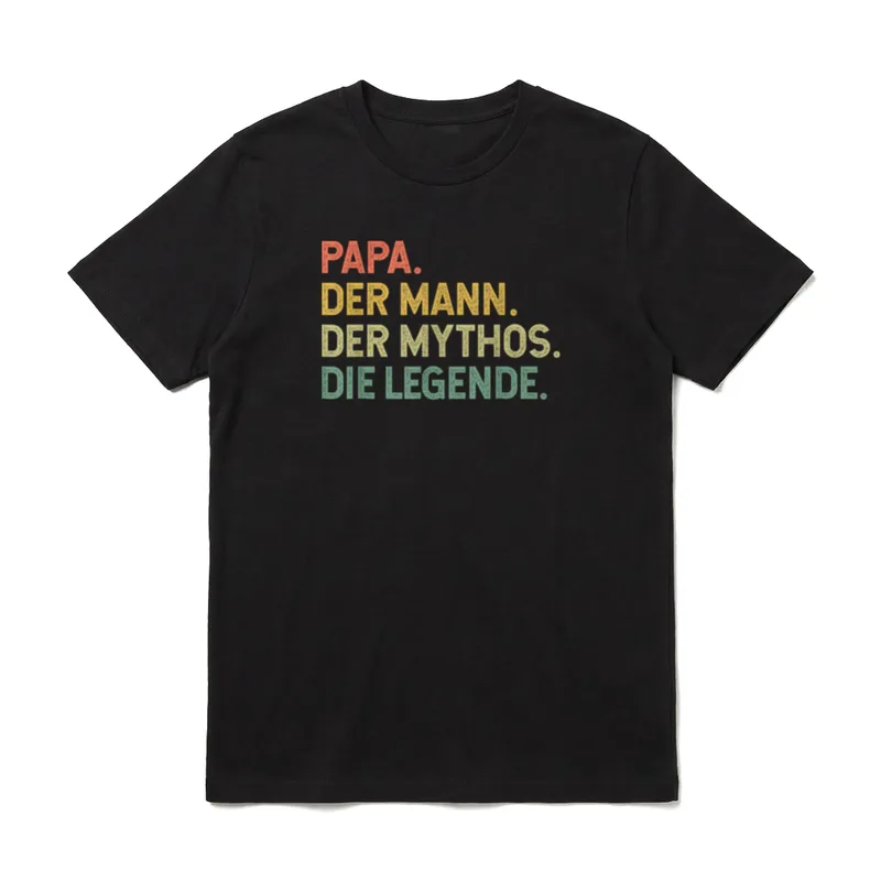 Papa. Der Mann. T-Shirt – Klassisches T-Shirt in Schwarz
