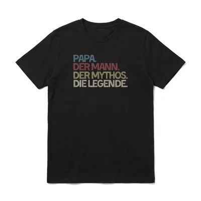 Papa Der Mann T-Shirt – Klassisches T-Shirt in Schwarz