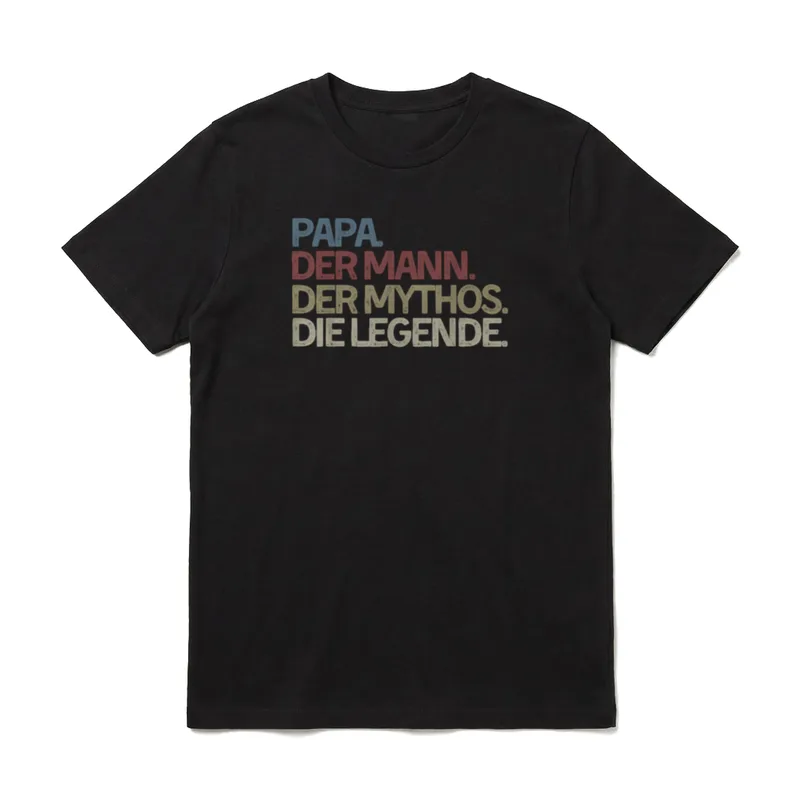Papa Der Mann T-Shirt – Klassisches T-Shirt in Schwarz