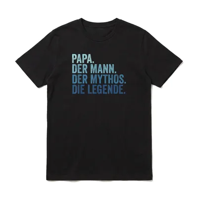 Papa Der Mann T-Shirt – Klassisches T-Shirt in Schwarz