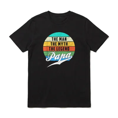 The Man The Myth T-Shirt – Klassisches T-Shirt in Schwarz