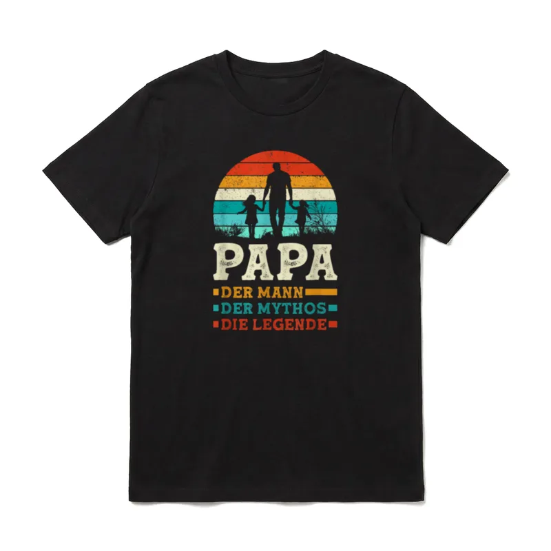 Retro Mann Vater Legende T-Shirt – Klassisches T-Shirt in Schwarz