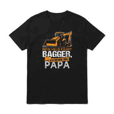 Bauarbeiter Lustig Mein Held T-Shirt – Klassisches T-Shirt in Schwarz