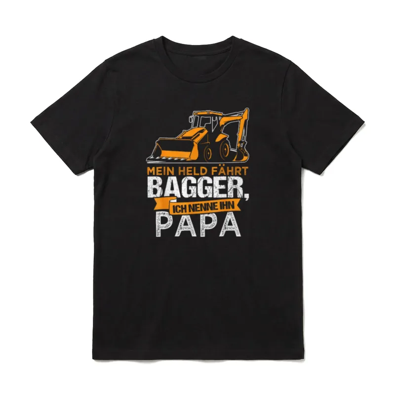 Bauarbeiter Lustig Mein Held T-Shirt – Klassisches T-Shirt in Schwarz