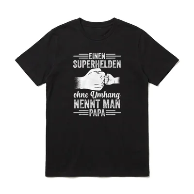 Papa Superheld Vatertag T-Shirt – Klassisches T-Shirt in Schwarz