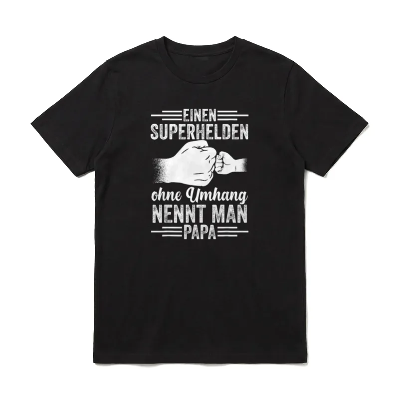 Papa Superheld Vatertag T-Shirt – Klassisches T-Shirt in Schwarz
