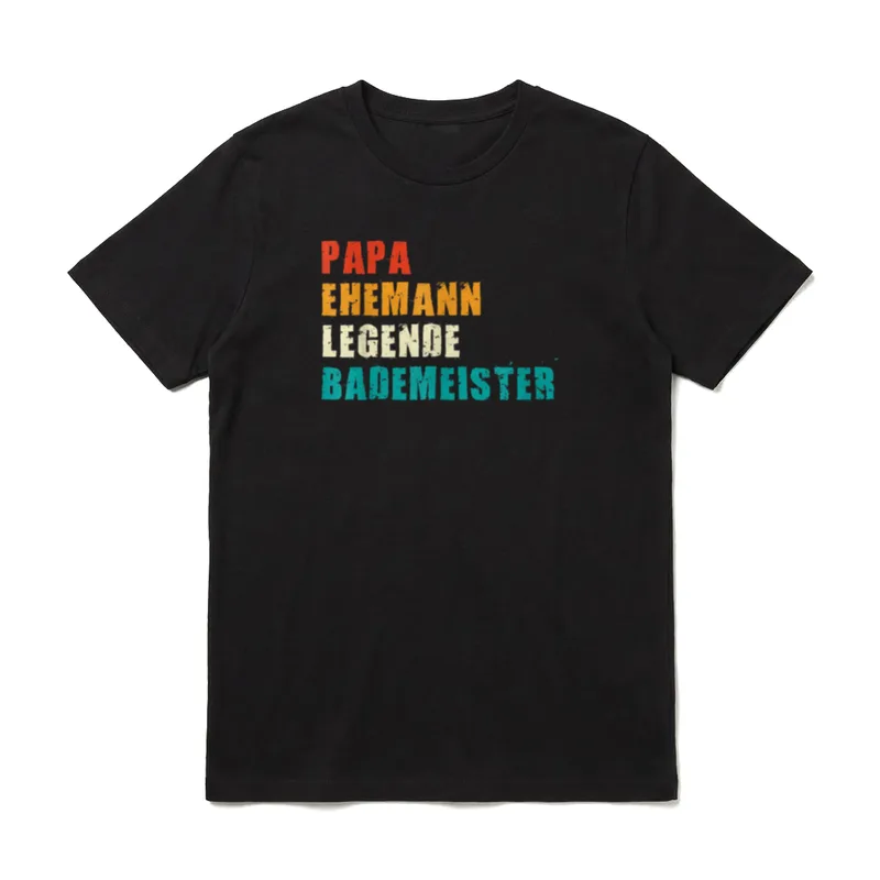 Papa Ehemann Legende Bademeister T-Shirt – Klassisches T-Shirt in Schwarz