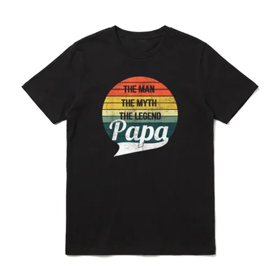 The Man The Myth Papa Legende & Held T-Shirt – Klassisches T-Shirt in Schwarz
