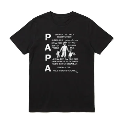 Papa Superheld Vatertag Papa Papa Legende & Held T-Shirt – Klassisches T-Shirt in Schwarz