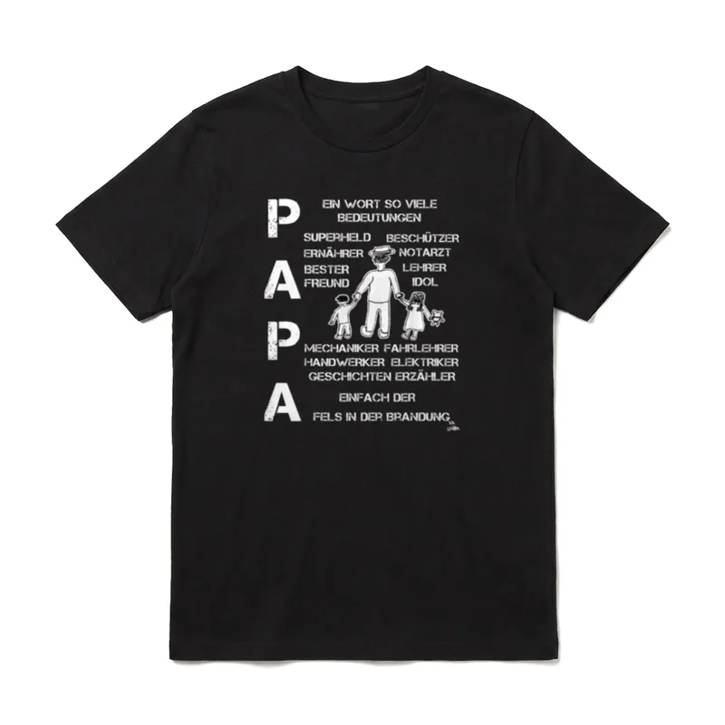 Papa Superheld Vatertag Papa Papa Legende & Held T-Shirt – Klassisches T-Shirt in Schwarz