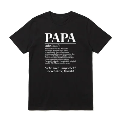Papa substantiv Superheld Papa T-Shirt – Klassisches T-Shirt in Schwarz