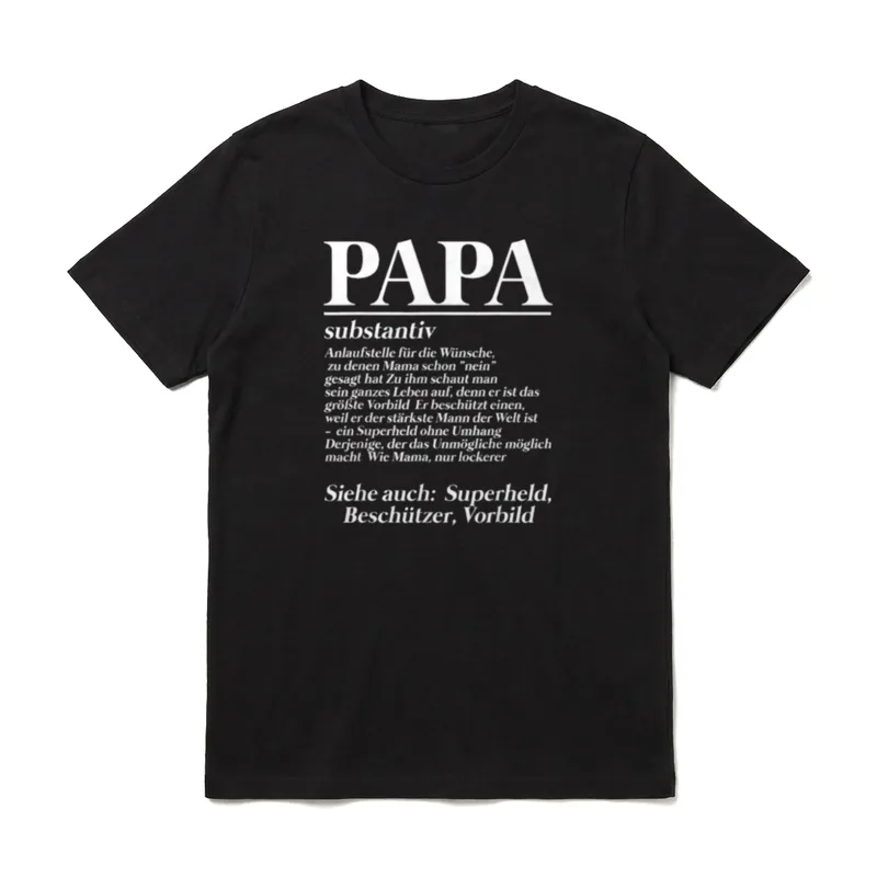 Papa substantiv Superheld Papa T-Shirt – Klassisches T-Shirt in Schwarz