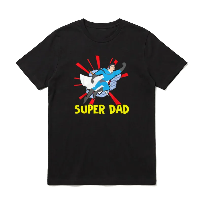 Super Hero Captain Dad T-Shirt – Klassisches T-Shirt in Schwarz