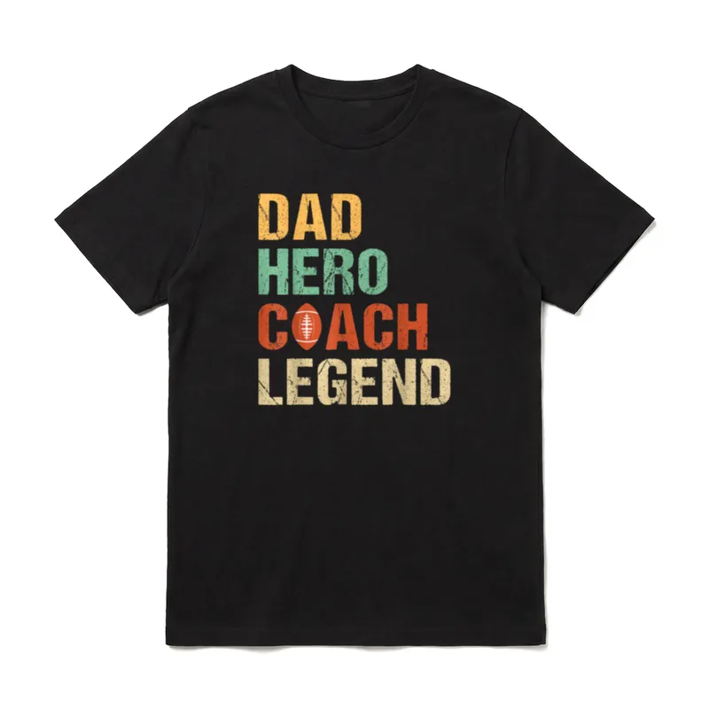 Dad Hero Coach Legend T-Shirt – Klassisches T-Shirt in Schwarz