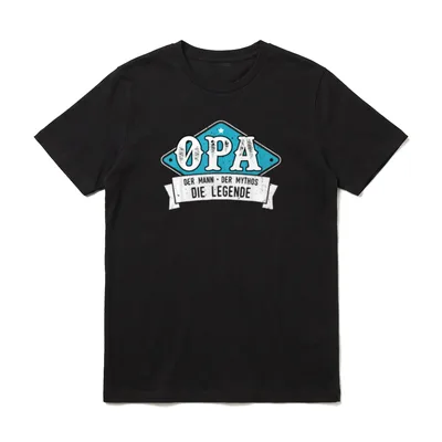 Opa Der Mann T-Shirt – Klassisches T-Shirt in Schwarz
