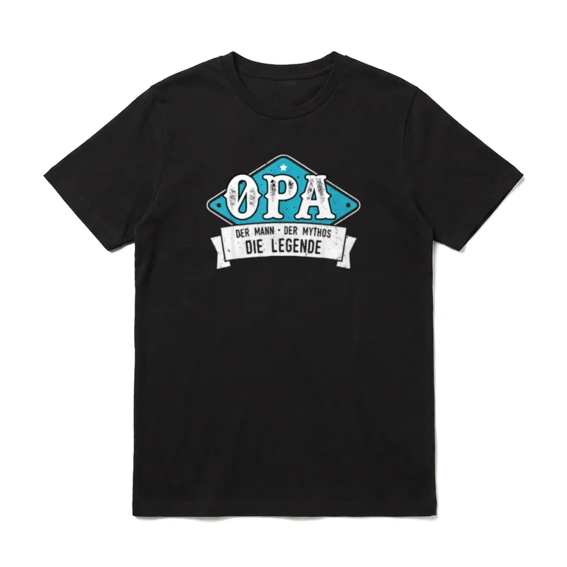 Opa Der Mann T-Shirt – Klassisches T-Shirt in Schwarz