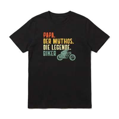 Papa Mythos Legende Biker T-Shirt – Klassisches T-Shirt in Schwarz