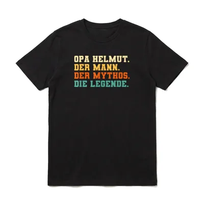 Opa Helmut der Mann T-Shirt – Klassisches T-Shirt in Schwarz