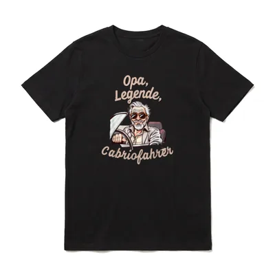 Opa Legende Cabriofahrer lustiger T-Shirt – Klassisches T-Shirt in Schwarz