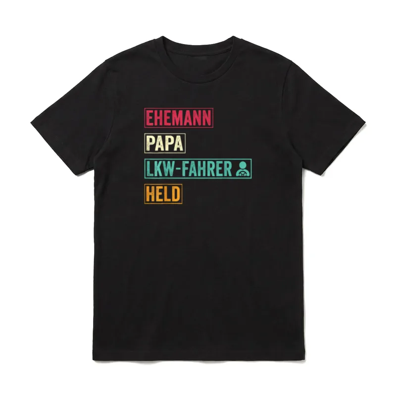 Ehemann Papa Lkw-Fahrer Held T-Shirt – Klassisches T-Shirt in Schwarz