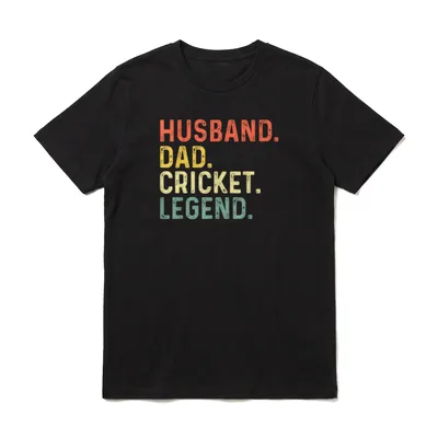 Ehemann Papa Cricket Legend T-Shirt – Klassisches T-Shirt in Schwarz