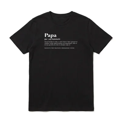 Papa Substantiv Held Beschützer T-Shirt – Klassisches T-Shirt in Schwarz