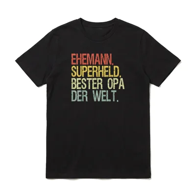 Ehemann Superheld bester Opa T-Shirt – Klassisches T-Shirt in Schwarz