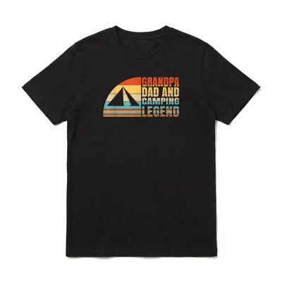 Opa Papa und Camping T-Shirt – Klassisches T-Shirt in Schwarz