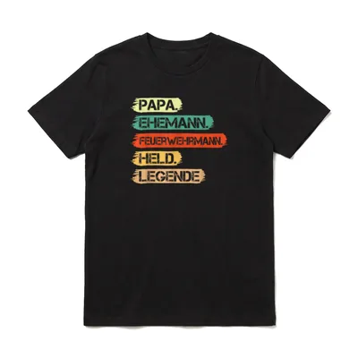Papa Ehemann Feuerwehrmann Held T-Shirt – Klassisches T-Shirt in Schwarz