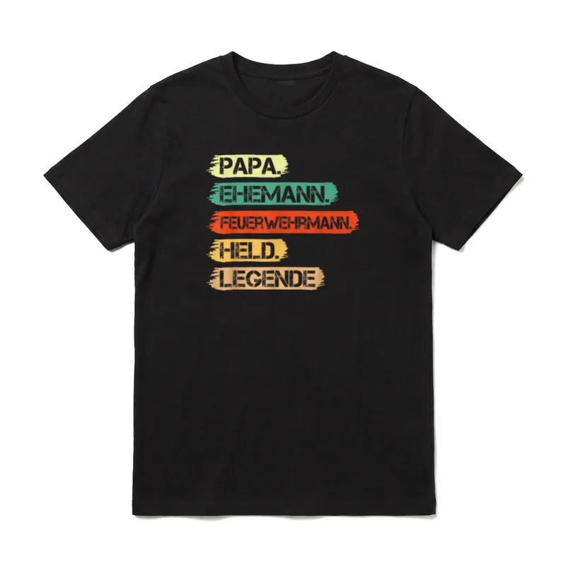 Papa Ehemann Feuerwehrmann Held T-Shirt – Klassisches T-Shirt in Schwarz