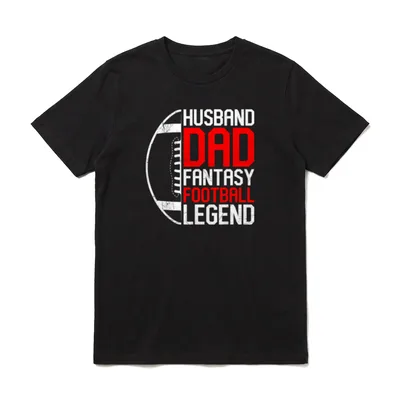 Husband Dad Fanatsy Football T-Shirt – Klassisches T-Shirt in Schwarz