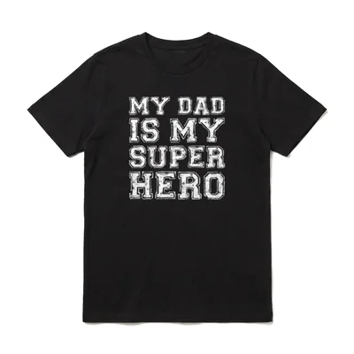 My Dad Is My Superhero für Jungen T-Shirt – Klassisches T-Shirt in Schwarz