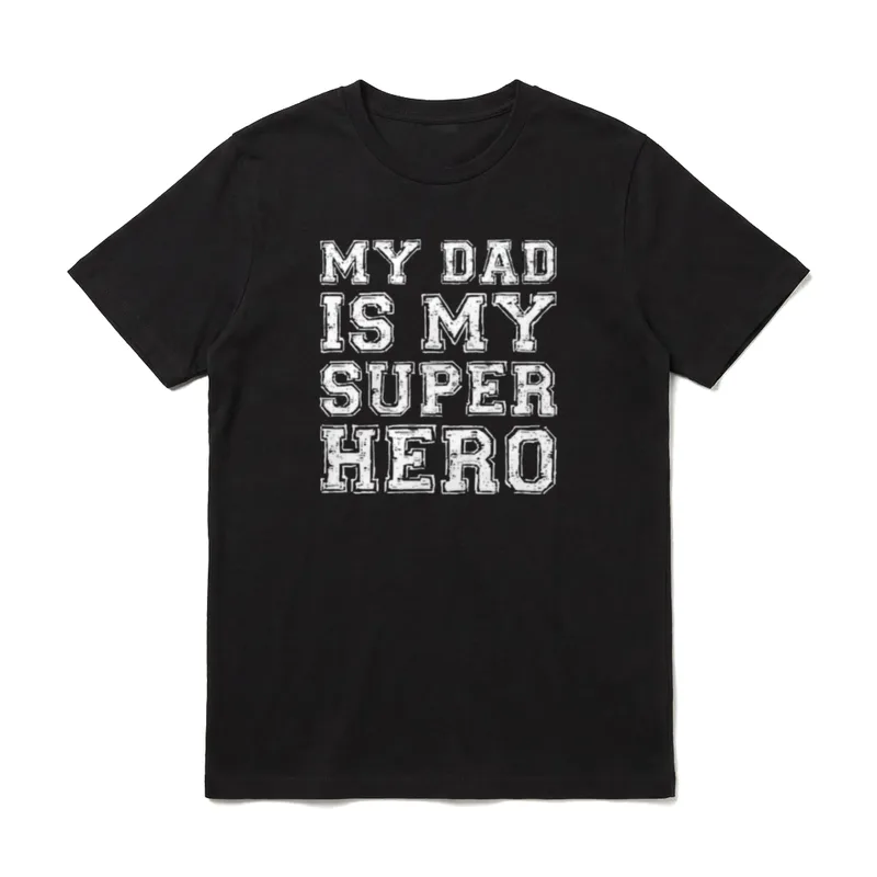 My Dad Is My Superhero für Jungen T-Shirt – Klassisches T-Shirt in Schwarz