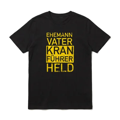 Kranführer Ehemann Vater Held T-Shirt – Klassisches T-Shirt in Schwarz