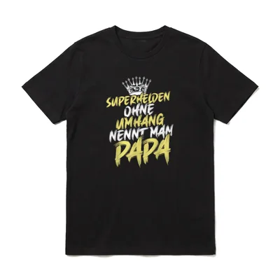 Superhelden ohne Umhang nennt Papa Legende & Held T-Shirt – Klassisches T-Shirt in Schwarz