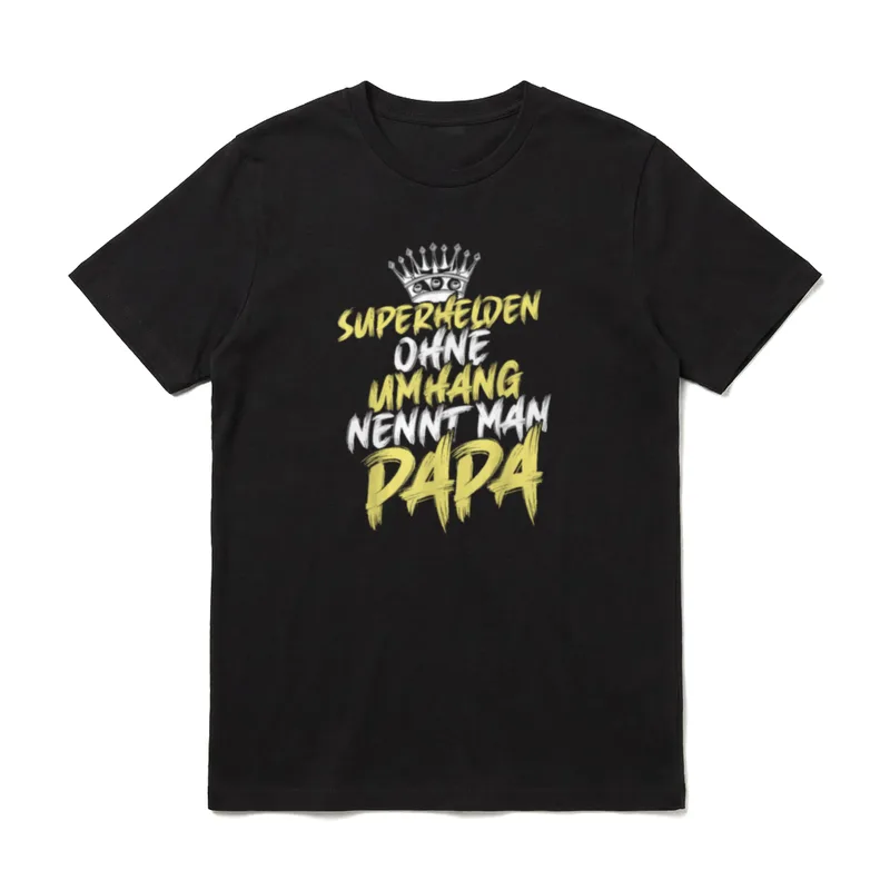 Superhelden ohne Umhang nennt Papa Legende & Held T-Shirt – Klassisches T-Shirt in Schwarz