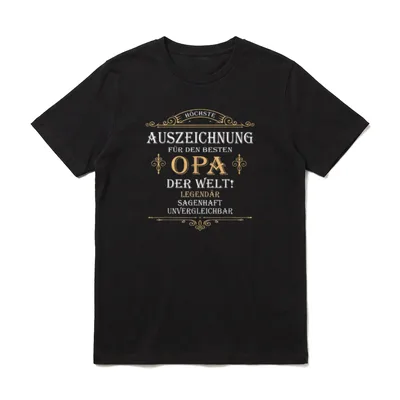 Opa Geschenke Bester Opa T-Shirt – Klassisches T-Shirt in Schwarz
