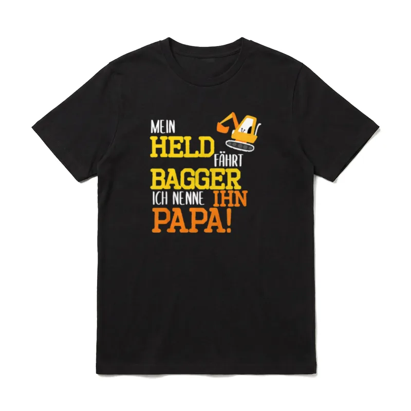 Bagger Baggerfahrer Held Papa T-Shirt – Klassisches T-Shirt in Schwarz