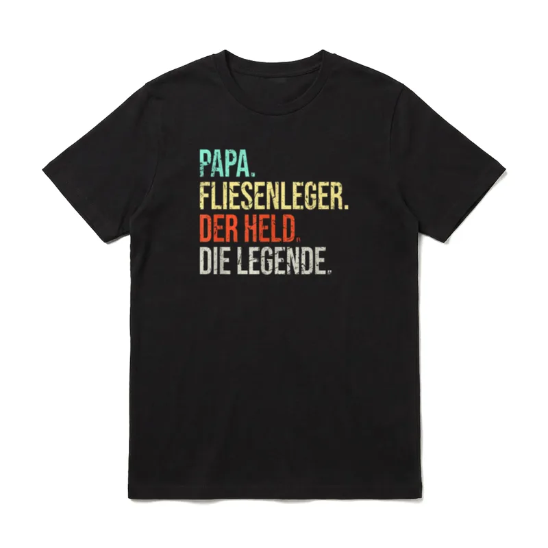 Fliesenleger Papa Legende Vater T-Shirt – Klassisches T-Shirt in Schwarz