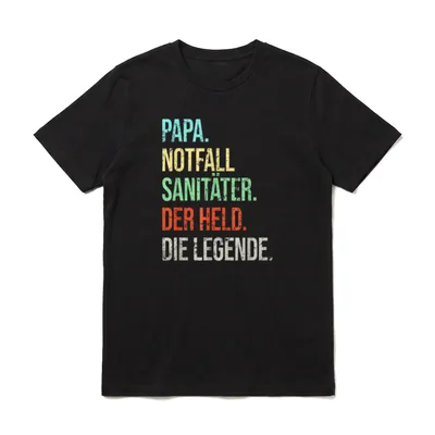 Notfallsanitäter Papa Legende Vater T-Shirt – Klassisches T-Shirt in Schwarz