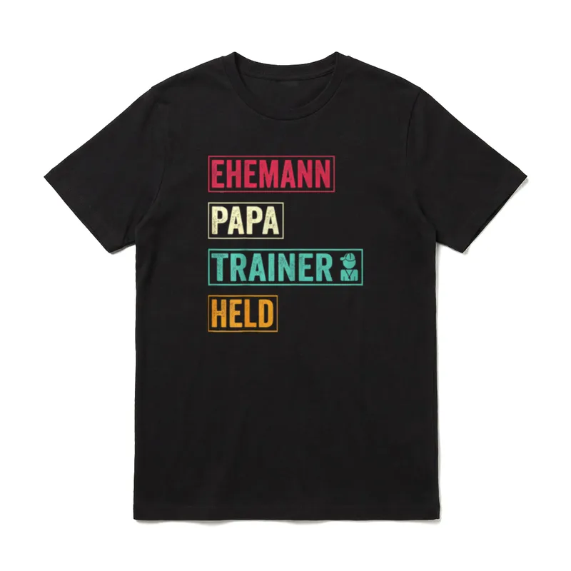 Ehemann Papa Trainer Held T-Shirt – Klassisches T-Shirt in Schwarz