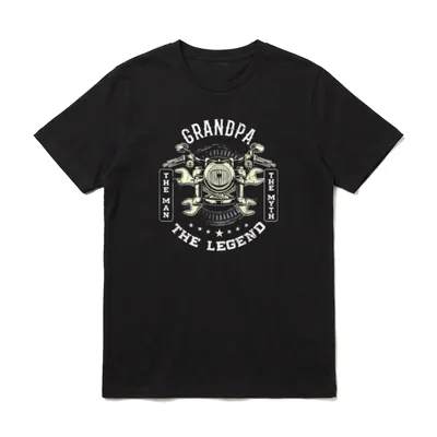 Bike Riding Opa Legend T-Shirt – Klassisches T-Shirt in Schwarz