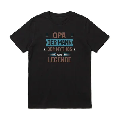 Opa Mann Mythos Legende Papa Legende & Held T-Shirt – Klassisches T-Shirt in Schwarz