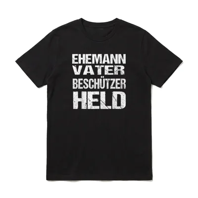 Ehemann Vater Beschützer Held Vatertag T-Shirt – Klassisches T-Shirt in Schwarz