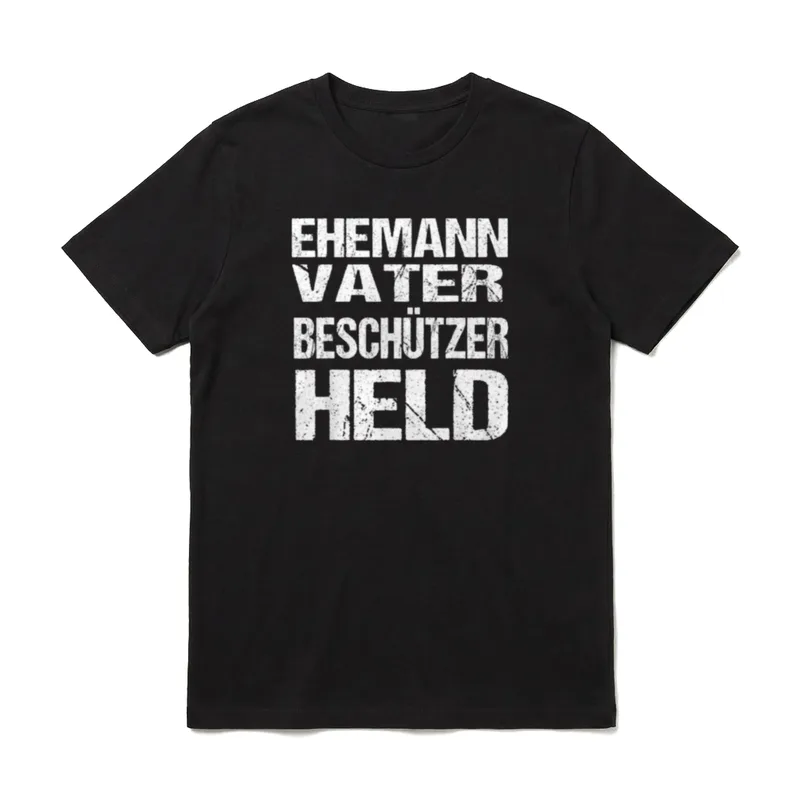 Ehemann Vater Beschützer Held Vatertag T-Shirt – Klassisches T-Shirt in Schwarz