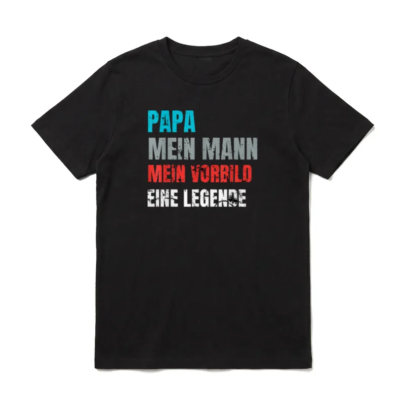 Witziges Papa. Mann. Vorbild. T-Shirt – Klassisches T-Shirt in Schwarz