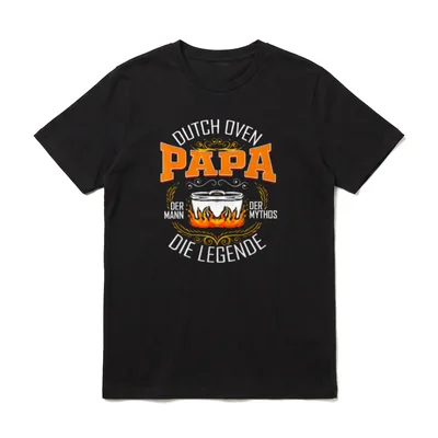 Dutch Oven Papa Mann T-Shirt – Klassisches T-Shirt in Schwarz